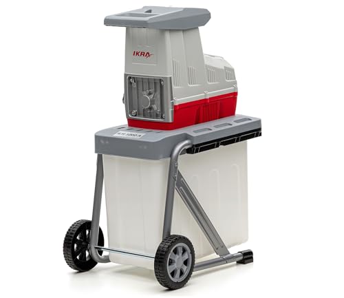 IKRA Elektro Gartenhäcksler Walzenhäcksler ILH 3000 A, starke 3.000W, inkl. Schere & Schutzbrille