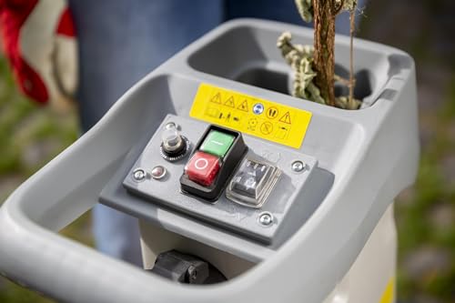 IKRA Elektro Gartenhäcksler ILWH 3000, leise robust wartungsarm, starke 3.000W, Aststärke bis 45mm, Blauer Engel