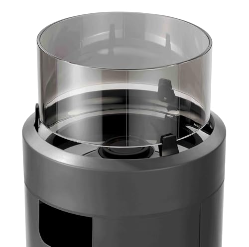 Enders Terrassenfeuer NOVA LED M GREY, Gas Terrassenfeuer mit Ambientebeleuchtungen, ECO GREEN Brenner-Technologie und exzellentem Design, H88cm Ø 62cm, grau #5604