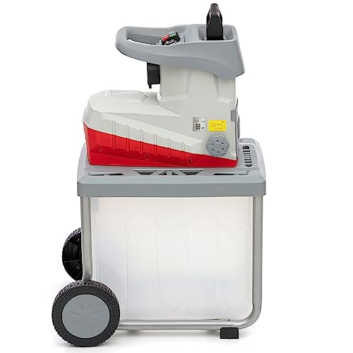 IKRA Elektro Gartenhäcksler ILWH 3000, leise robust wartungsarm, starke 3.000W, Aststärke bis 45mm, Blauer Engel