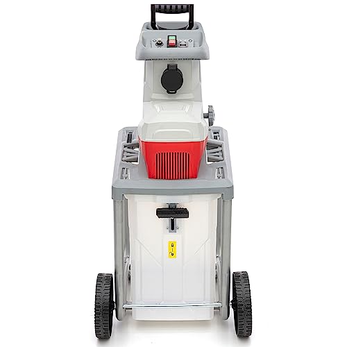 IKRA Elektro Gartenhäcksler ILWH 3000, leise robust wartungsarm, starke 3.000W, Aststärke bis 45mm, Blauer Engel