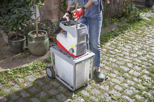 IKRA Elektro Gartenhäcksler ILWH 3000, leise robust wartungsarm, starke 3.000W, Aststärke bis 45mm, Blauer Engel