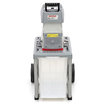 IKRA Elektro Gartenhäcksler ILWH 3000, leise robust wartungsarm, starke 3.000W, Aststärke bis 45mm, Blauer Engel