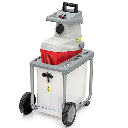 IKRA Elektro Gartenhäcksler ILWH 3000, leise robust wartungsarm, starke 3.000W, Aststärke bis 45mm, Blauer Engel