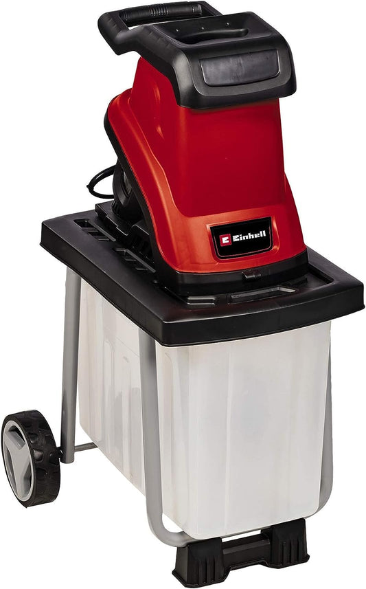Einhell Elektro-Messerhäcksler GC-KS 2540 CB (2.500 W, max. 40 mm Aststärke, 2 Wendemesser aus Stahl, 55 L Fangbox, Transportgriff, Stopfer)