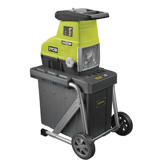 Ryobi Elektro-Leisehäcksler (Fräsblatt 45 mm, mit Fangbox 55 Liter, automatischer Selbsteinzug) RSH3045U